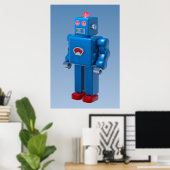 Blauwe robot poster (Thuiskantoor)