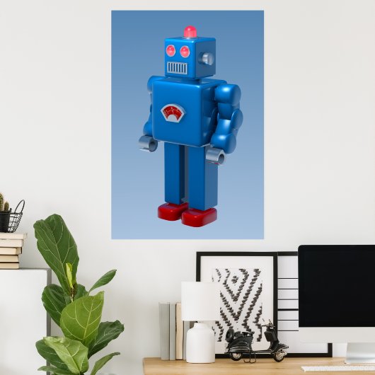 Blauwe robot poster (Thuiskantoor)