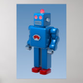 Blauwe robot poster (Voorkant)