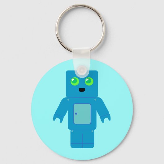 Blauwe robot sleutelhanger (Voorkant)