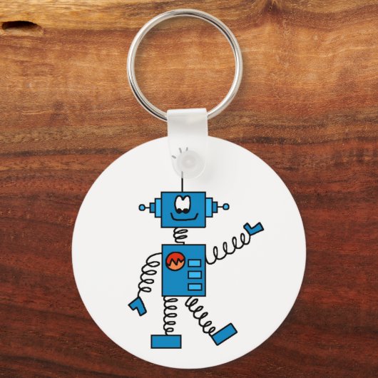 Blauwe robot sleutelhanger (Voorkant)