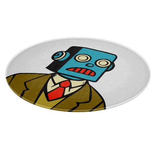 Blauwe robot snijplank (Hoek)