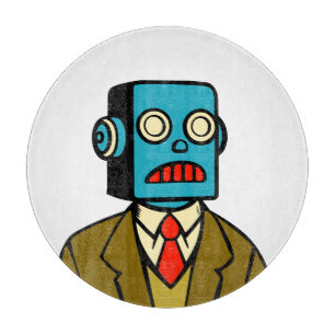 Blauwe robot snijplank