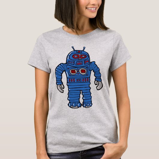 Blauwe robot t-shirt (Voorkant)