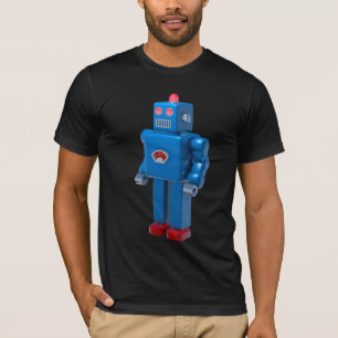 Blauwe robot t-shirt