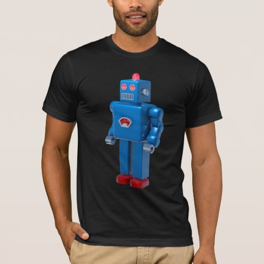 Blauwe robot t-shirt (Voorkant)