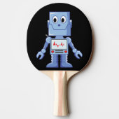 Blauwe robot tafeltennisbatje (Achterkant)