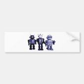 blauwe robots bumper sticker (Voorkant)