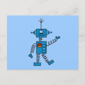 Blauwe robots en robots briefkaart (Voorkant)