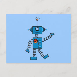 Blauwe robots en robots briefkaart