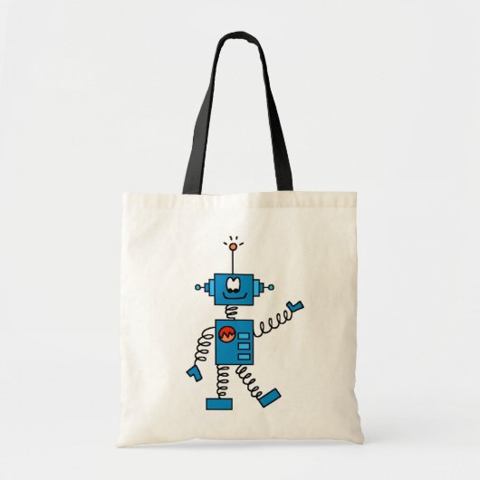 Blauwe robots en robots tote bag (Voorkant)