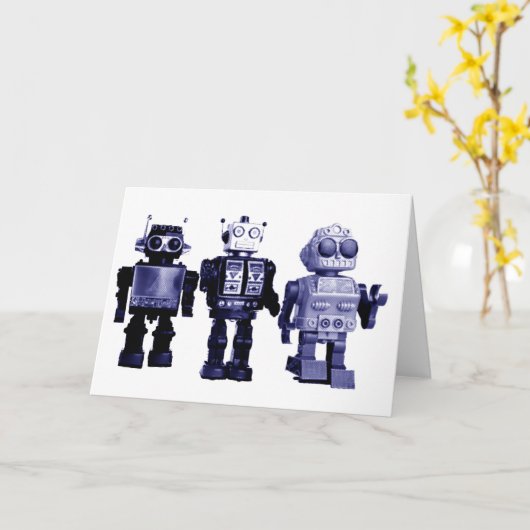 blauwe robots kaart (Gele Bloem)