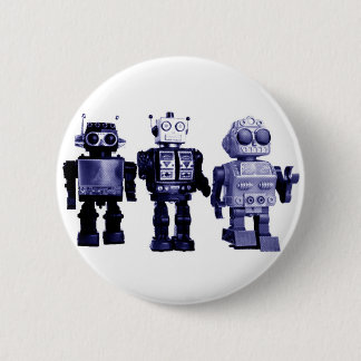 blauwe robots knop ronde button 5,7 cm