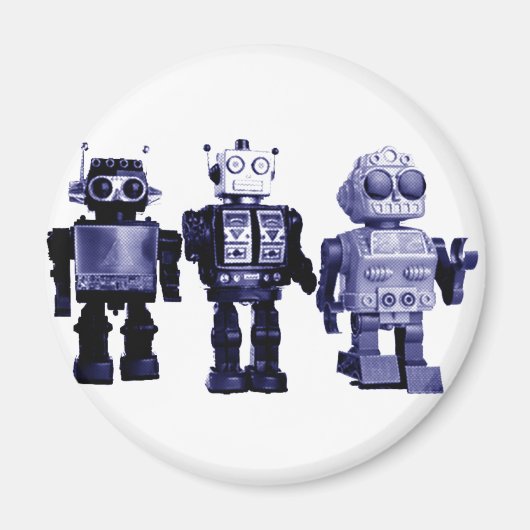 Blauwe robots magneet (Voorkant)