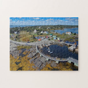 Blauwe Rocks Nova Scotia. Legpuzzel