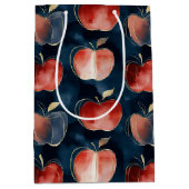 Blauwe Rode Appels Beste Leraar   Medium Cadeauzakje (Voorkant)