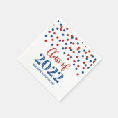 Blauwe rode Confetti van 2022 Servet (Hoek)
