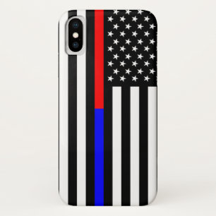blauwe rode dunne lijn brandweerlieden symbool usa Case-Mate iPhone case