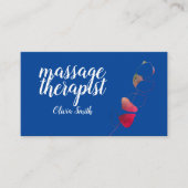 Blauwe rode elegant groene roestachtige roestachti visitekaartje (Voorkant)