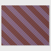 Blauwe, rode en crèmestrepen cadeaupapier (Vlak)