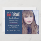 Blauwe, rode en grijze GraduPartij Kaart (Voorkant)