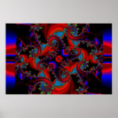 Blauwe rode en groene strijd poster (Voorkant)