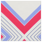 Blauwe rode en witte moderne afdrukverbinding stof (Close Up)