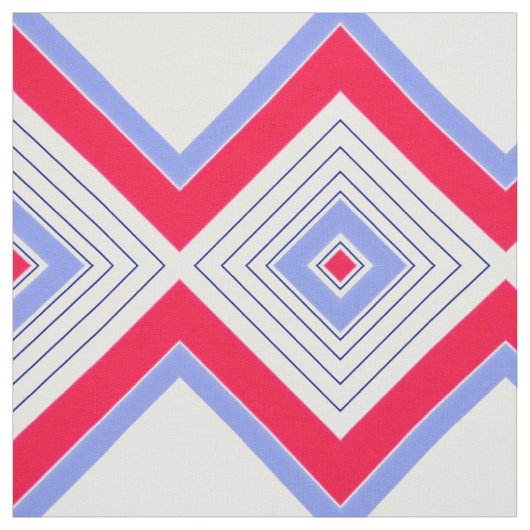 Blauwe rode en witte moderne afdrukverbinding stof (Swatch)