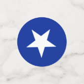 Blauwe, rode en witte sterren confetti (Kleine voorkant)