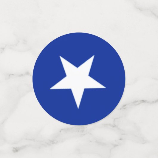 Blauwe, rode en witte sterren confetti (Kleine voorkant)