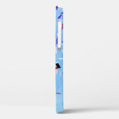 Blauwe, rode en zwarte papieruitsnijdsels Case-Mate iPhone case (Achterkant / Links)