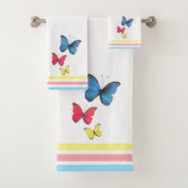 Blauwe rode geelbuikvlies bad handdoek (Insitu)