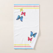 Blauwe rode geelbuikvlies bad handdoek (Handdoek)