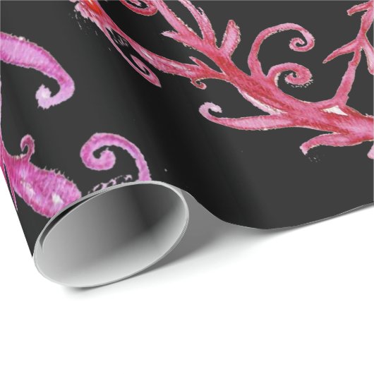 BLAUWE, RODE, GELE CARNAVALSMASKERS MET BLOEMENWER CADEAUPAPIER (Rol Hoek)