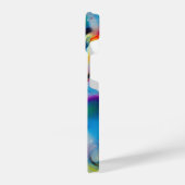 Blauwe rode gele groene Waterverf Afbreking iPhone Hoesje (Linkerkant)