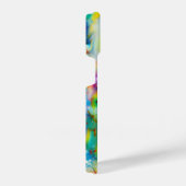 Blauwe rode gele groene Waterverf Afbreking iPhone Hoesje (Rechterkant)