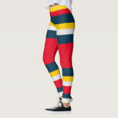 Blauwe rode gele strepen leggings (Links)