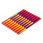 Blauwe rode gele strepen notitieboek (Linkerzijde)