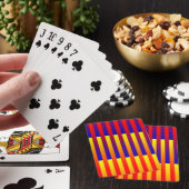 Blauwe rode gele strepen pokerkaarten (Insitu)