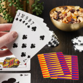 Blauwe rode gele strepen pokerkaarten (Insitu)