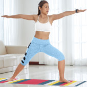 Blauwe rode gele strepen yogamat