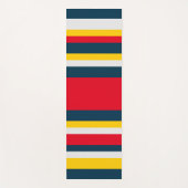 Blauwe rode gele strepen yogamat (Voorkant)