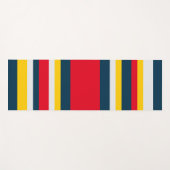 Blauwe rode gele strepen yogamat (Voorkant (horizontaal))