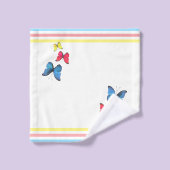 Blauwe Rode Gele Vlinders Bad Handdoek (Wasdoekje)