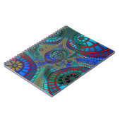 Blauwe rode groene fracties Moderne Kunst Notitieboek (Linkerzijde)