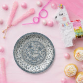 Blauwe rode hond van porseleinen papieren bordje (Feest)