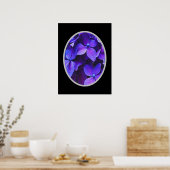 BLAUWE RODE Hortensia      Poster (Keuken)