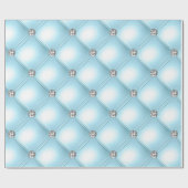 blauwe rode juwelen Puffy Cadeaupapier (Vlak)