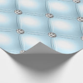  blauwe rode juwelen Puffy Cadeaupapier (Hoek)