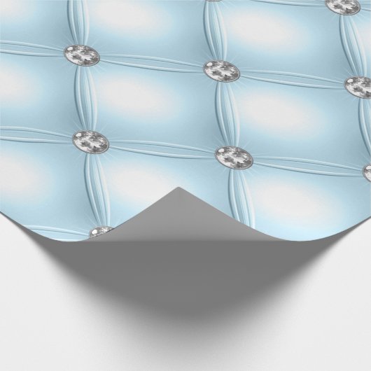 blauwe rode juwelen Puffy Cadeaupapier (Hoek)